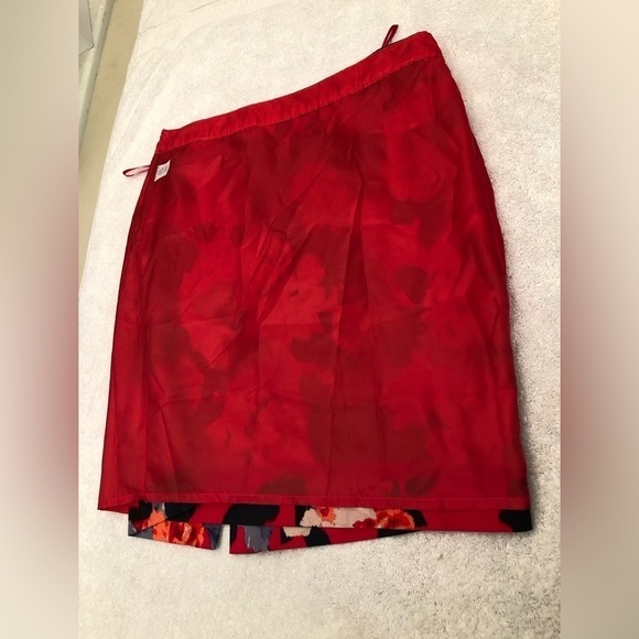 J Crew Factory Pencil Skirt Floral Red Blue White Style 37532 Size 6 - Picture 5 of 16